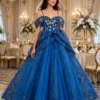 Blue off-shoulder ball gown BG0006 - wholesale | Canan Gowns