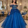 Blue off-shoulder ball gown BG0011 - wholesale | Canan Gowns