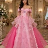 Pink off-shoulder ball gown BG0013 - wholesale | Canan Gowns