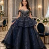 Navy off-shoulder ball gown BG0014 - wholesale | Canan Gowns