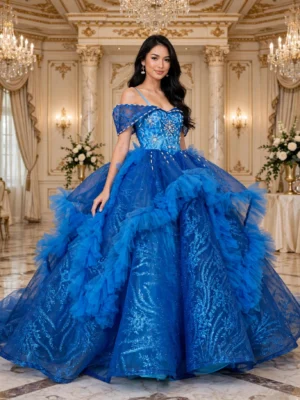 Royal blue ball gown BG0017 - wholesale | Canan Gowns