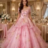 Pink off-shoulder ball gown BG0018 - wholesale | Canan Gowns