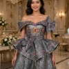 Black sequin off-shoulder cocktail dress CT0031 - wholesale | Canan Gowns