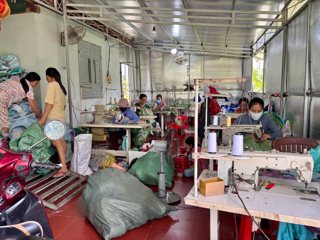 Corset and precision sewing lines at Canan Vietnam Dress Factory