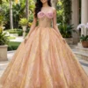 Pink-gold ball gown with gold embroidery BG0026 - wholesale | Canan Gowns
